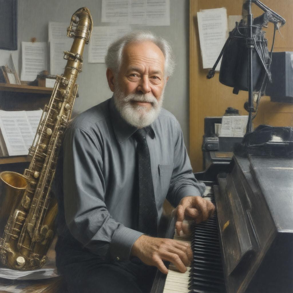 AI-created image of Peter Schickele