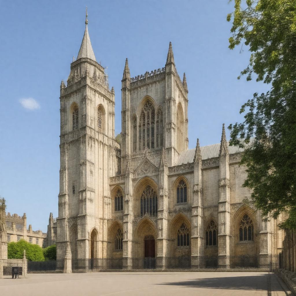 AI-created image of Peterborough Cathedral