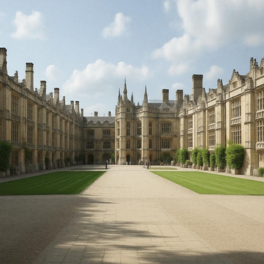 AI-created image of Peterhouse, Cambridge