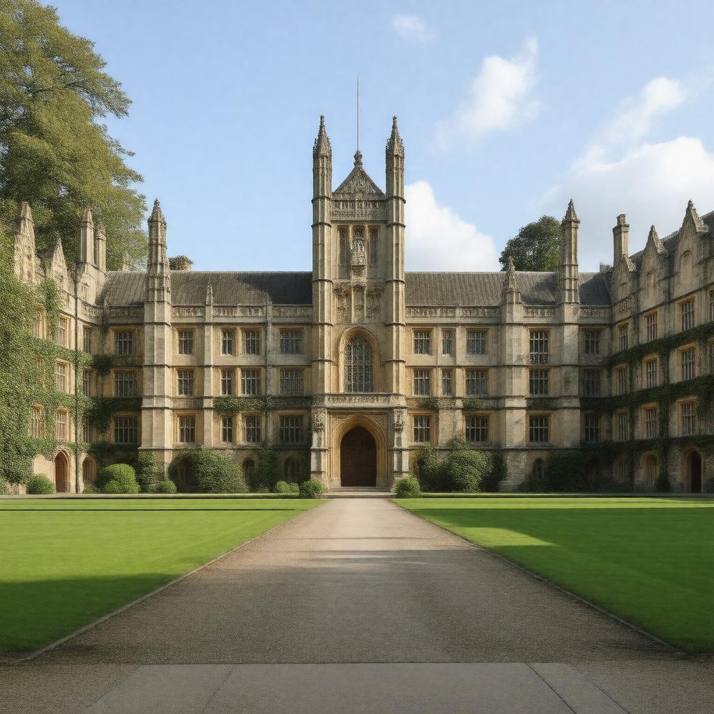 AI-created image of Peterhouse, Cambridge