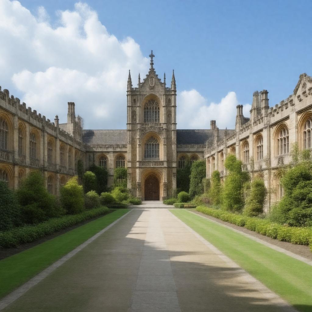 Click to view larger image AI-created image of Peterhouse, University of Cambridge