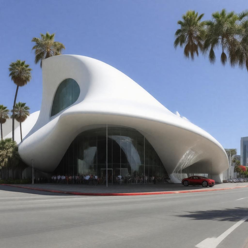 AI-created image of Petersen Automotive Museum