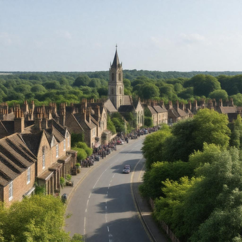 AI-created image of Petersfield, Hampshire, England