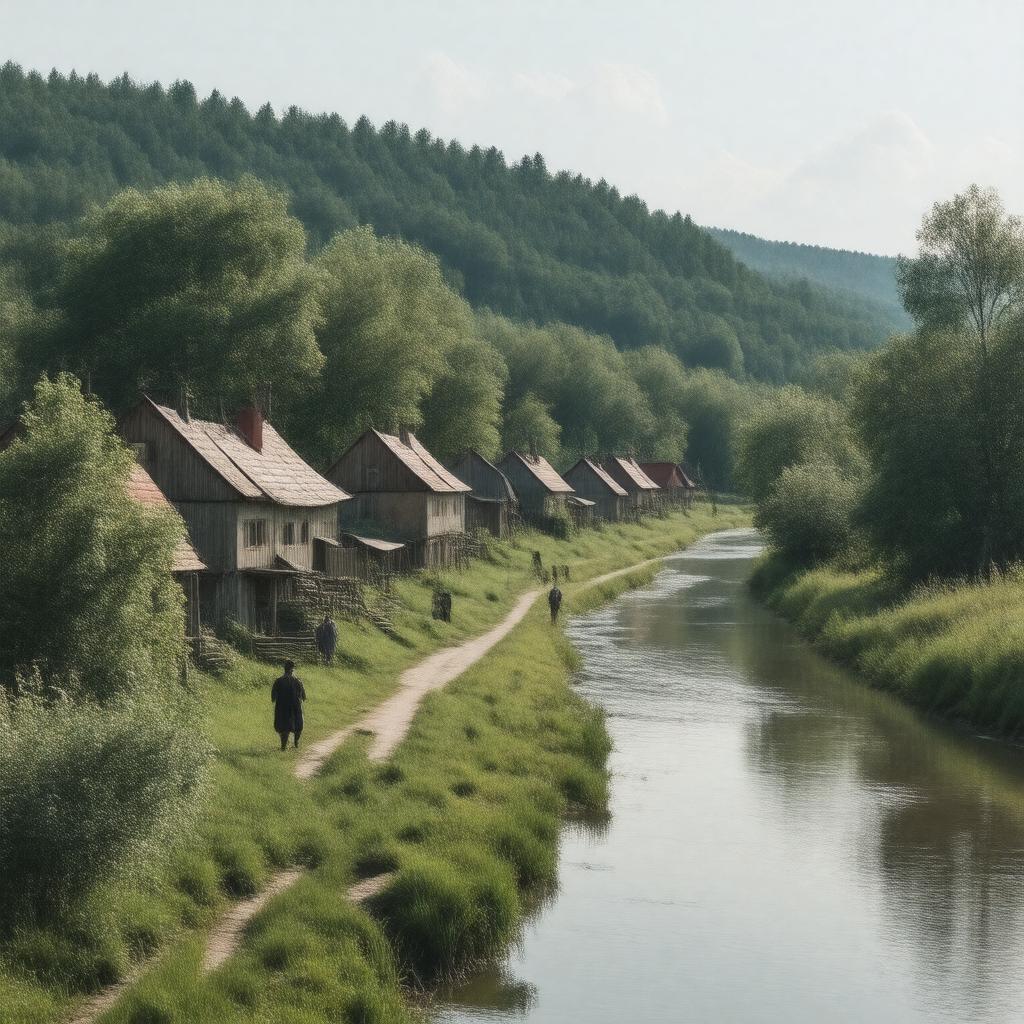 AI-created image of Petrovichi, Russian SFSR