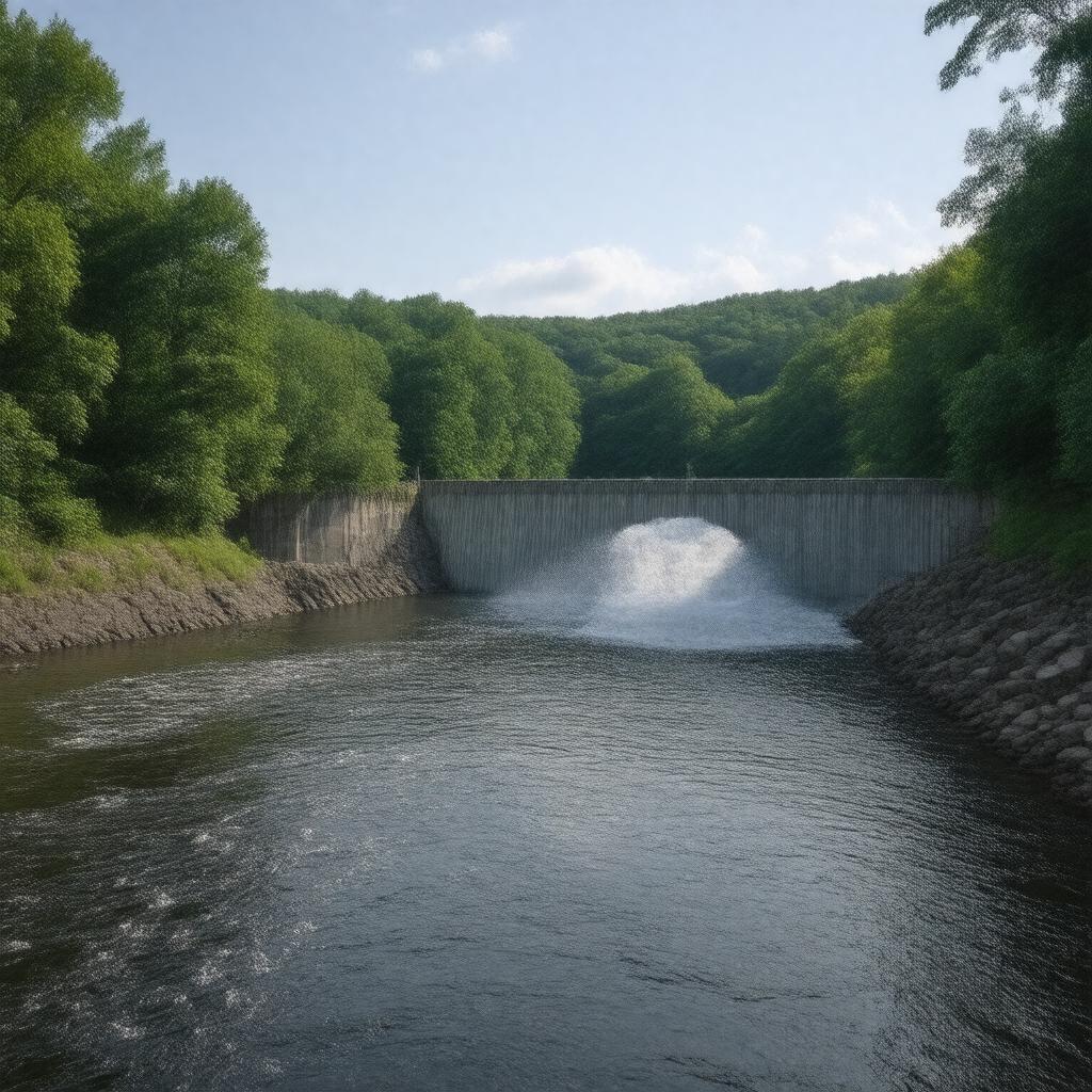 AI-created image of Pettaconsett Dam