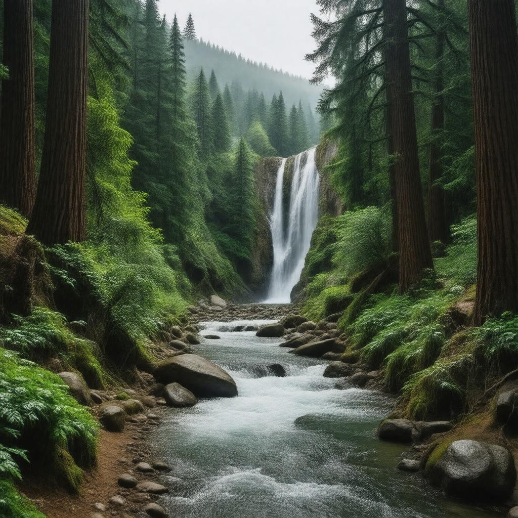 AI-created image of Pfeiffer Big Sur State Park