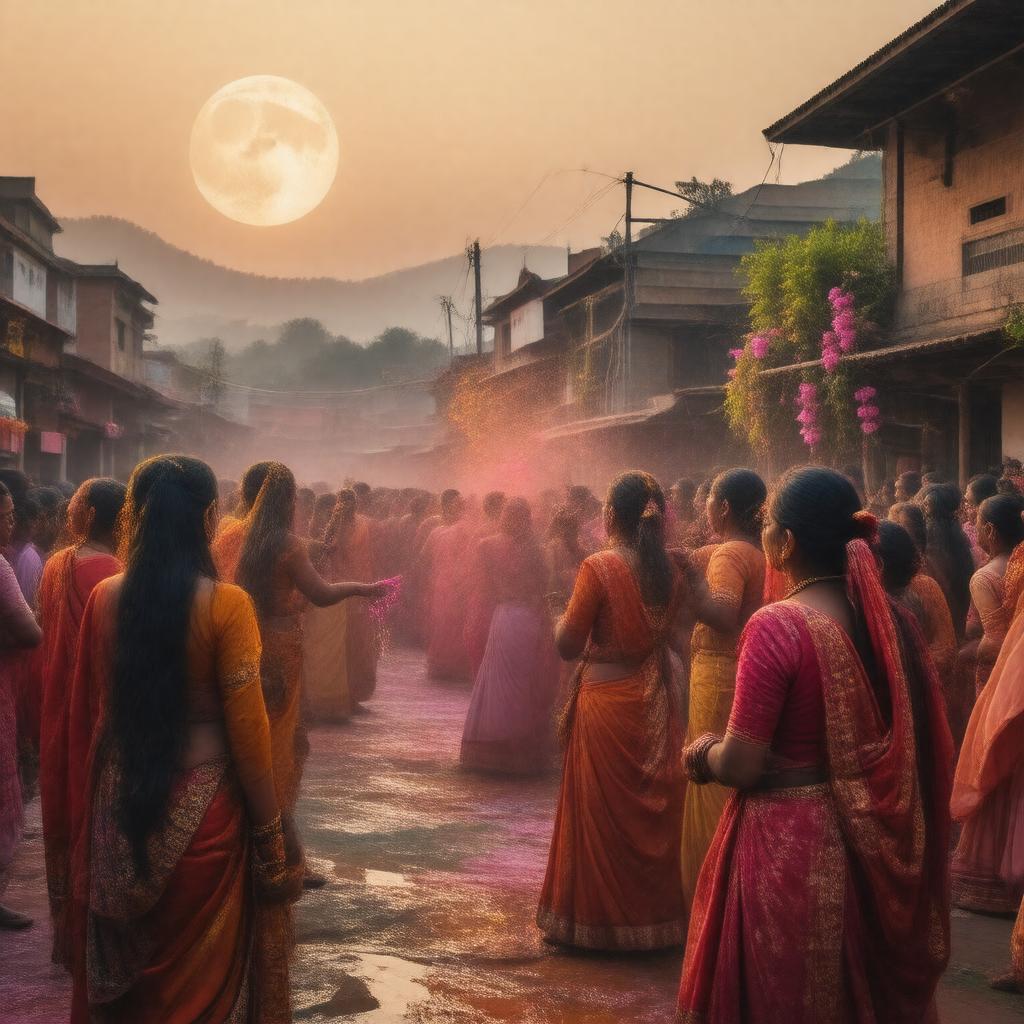 AI-created image of Phalguna Purnima
