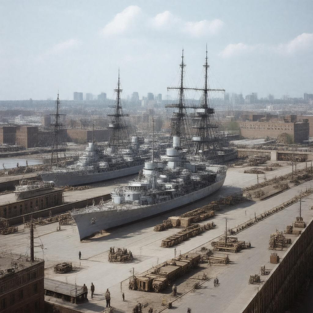 AI-created image of Philadelphia Naval Shipyard