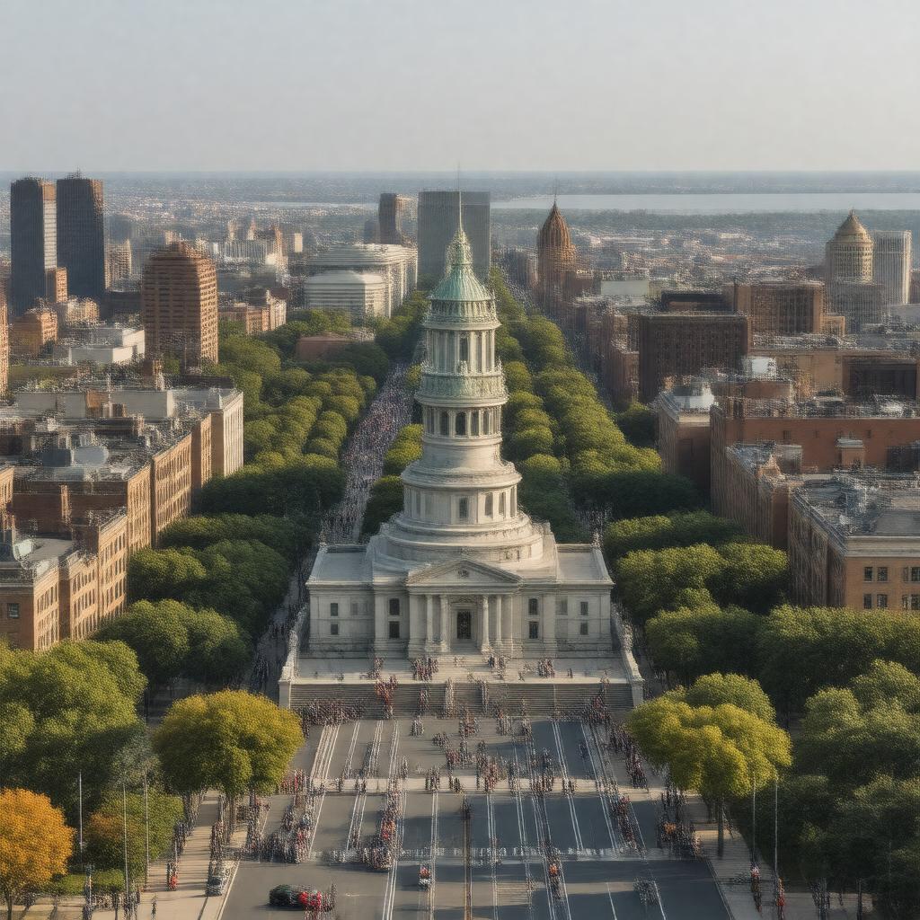 Click to view larger image AI-created image of Philadelphia, Pennsylvania, USA