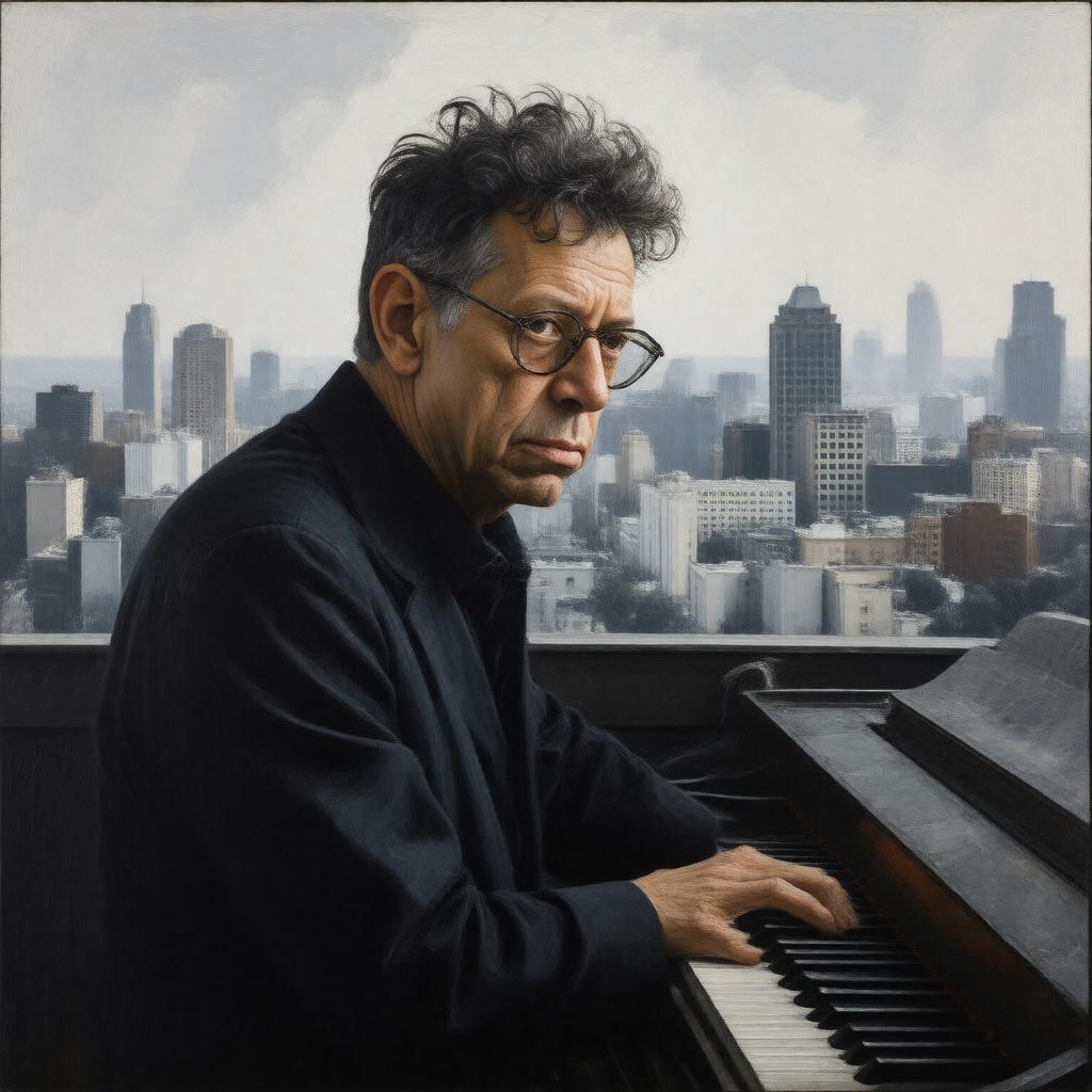 AI-created image of Philip Glass