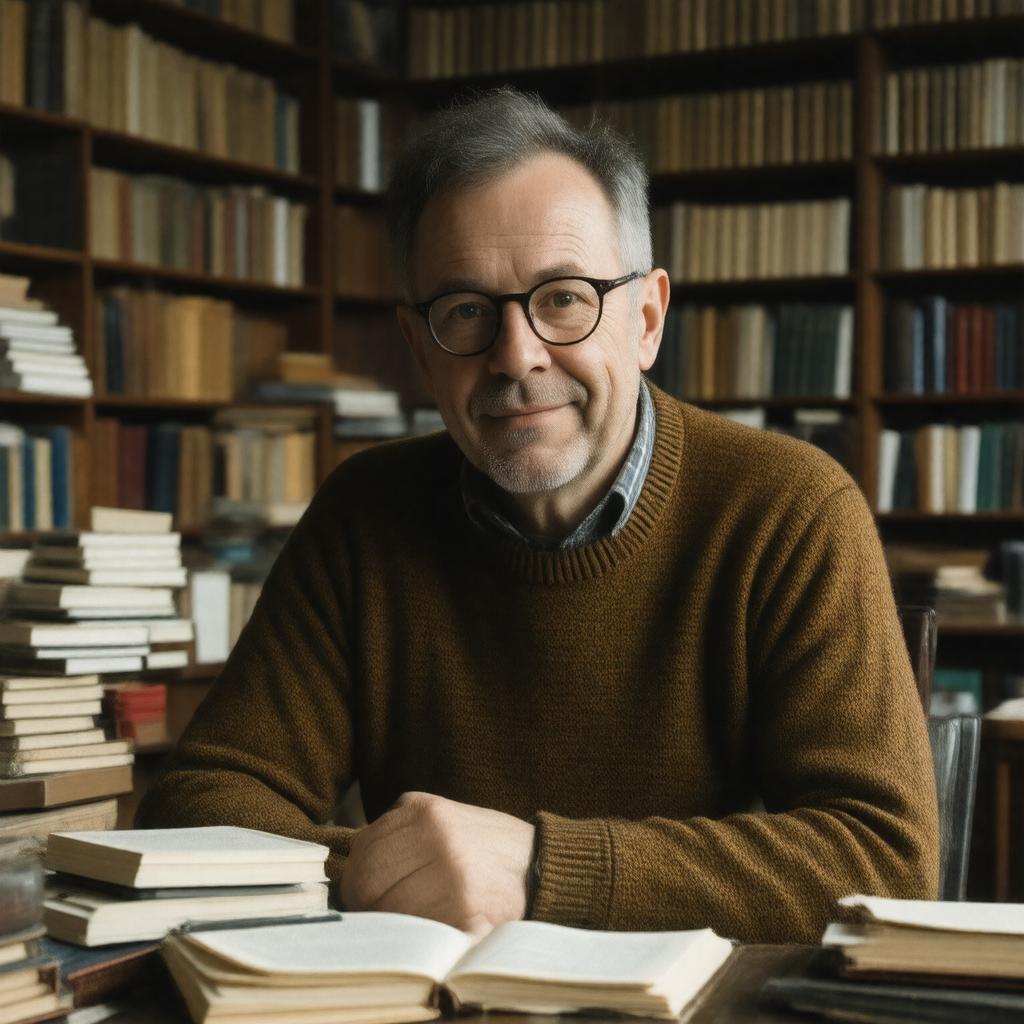 AI-created image of Philip Hensher