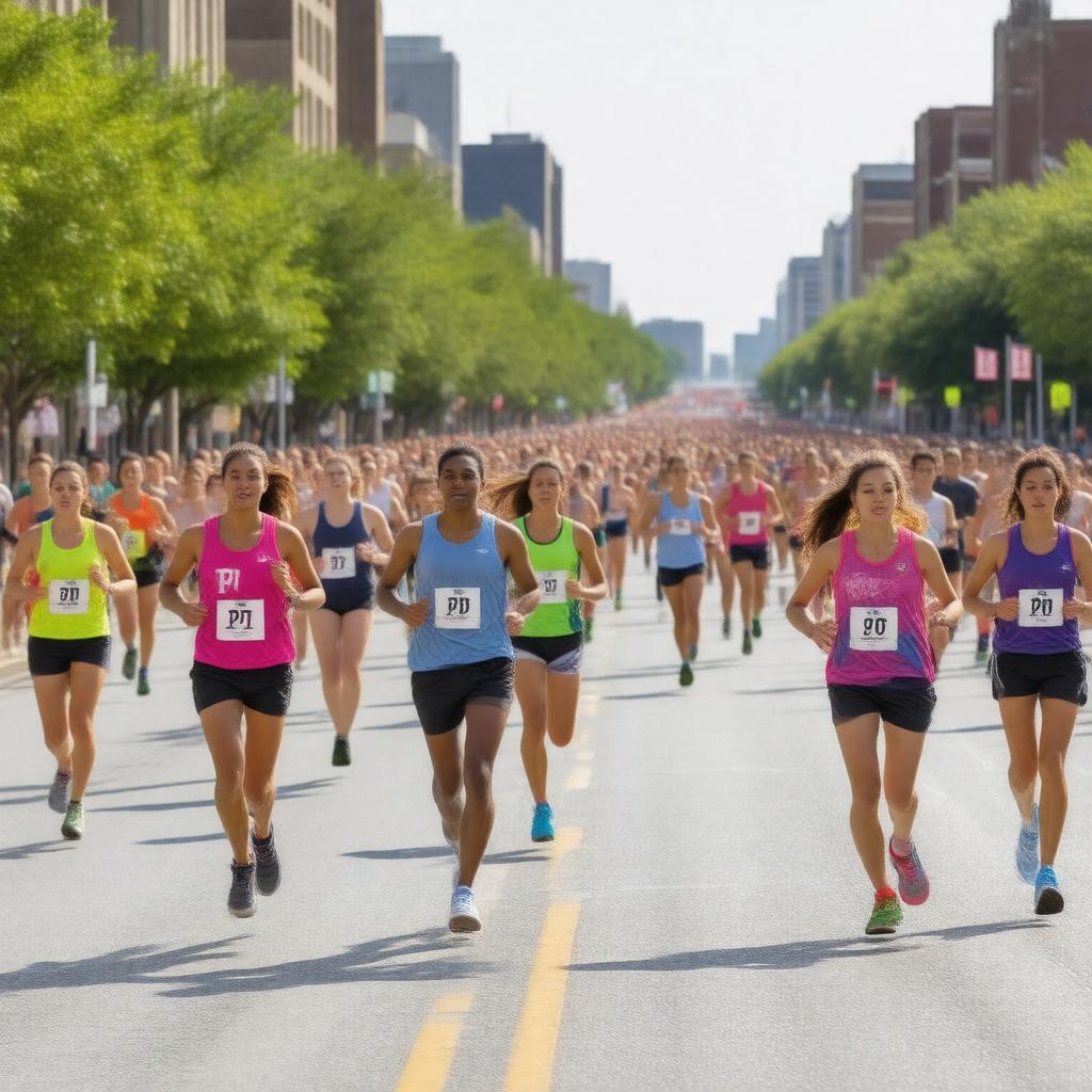 Click to view larger image AI-created image of Pi Mile Road Race