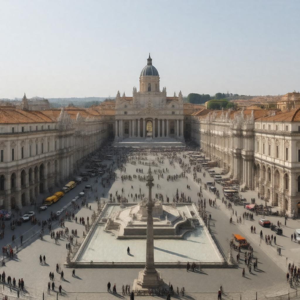 AI-created image of Piazza Venezia