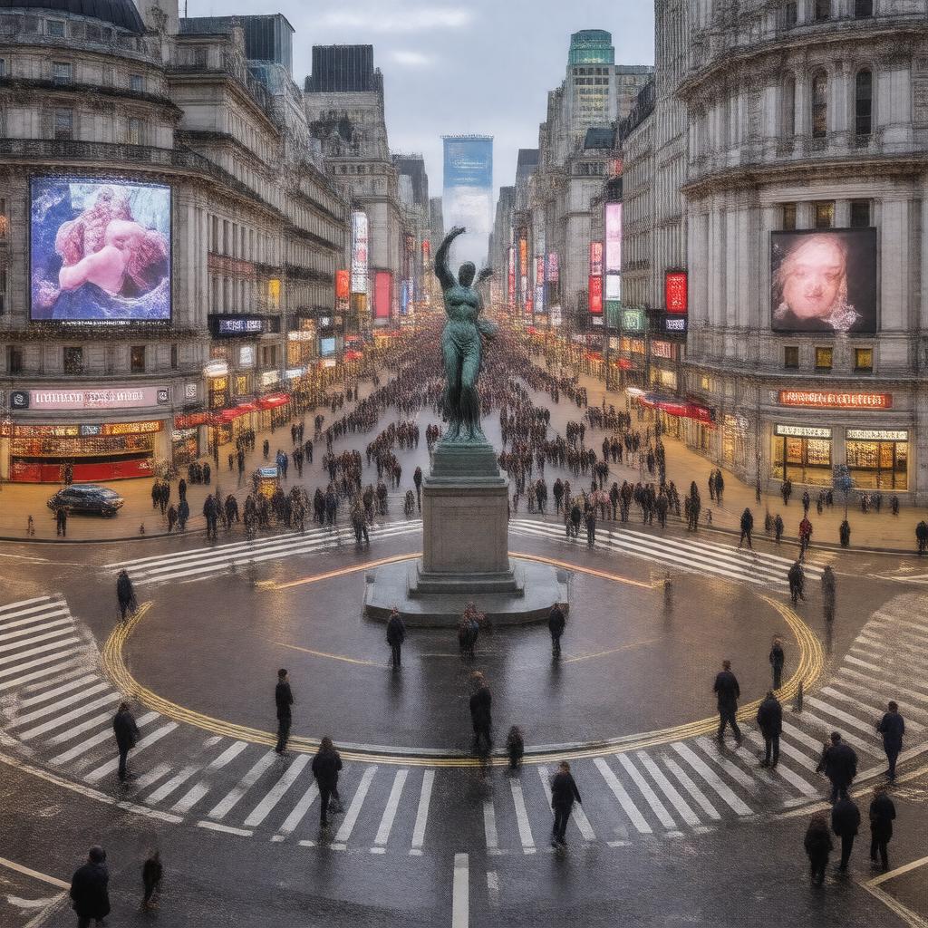 AI-created image of Piccadilly Circus