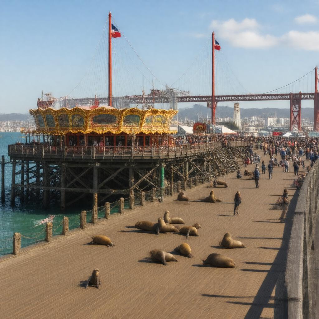 Click to view larger image AI-created image of Pier 39