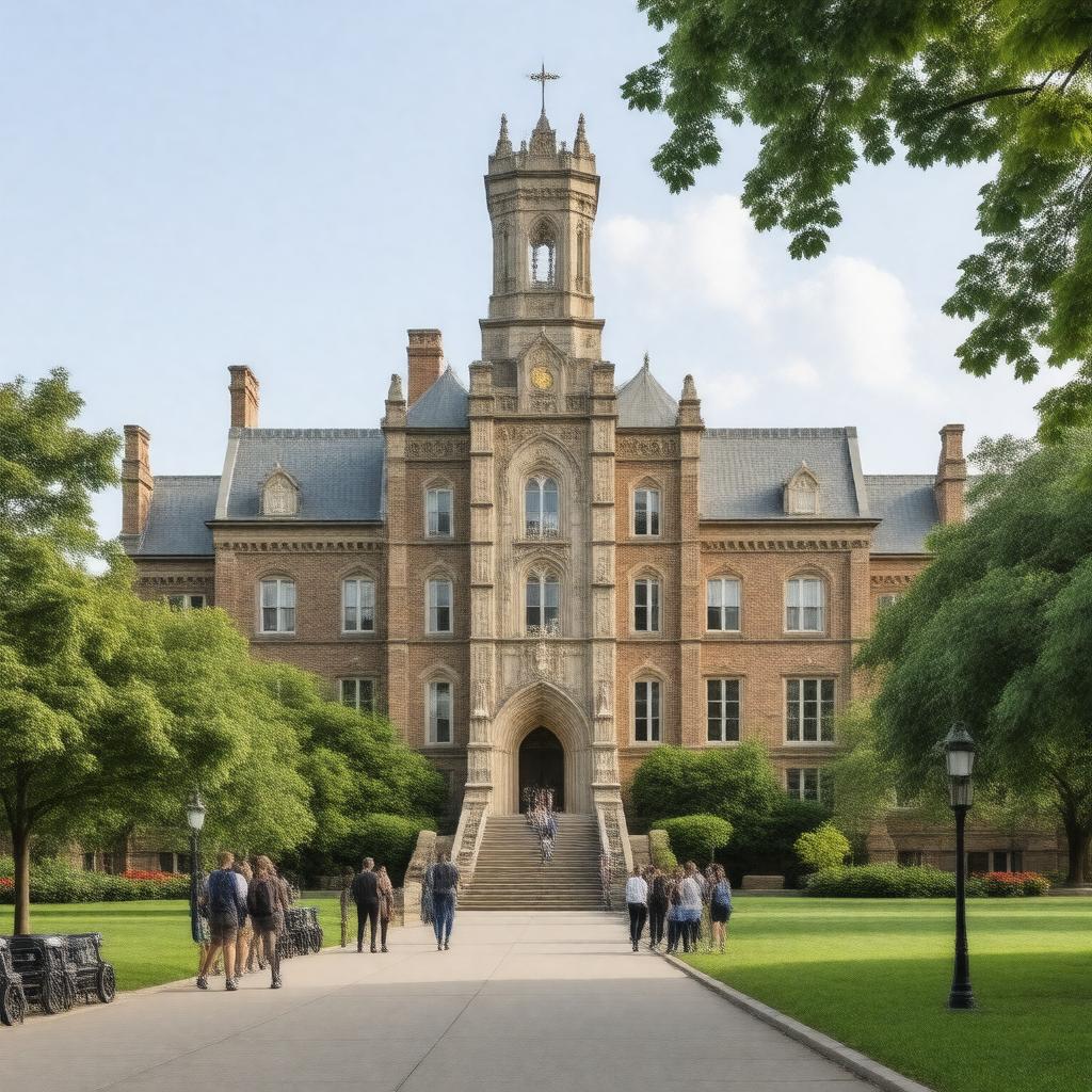 AI-created image of Pierpont Hall