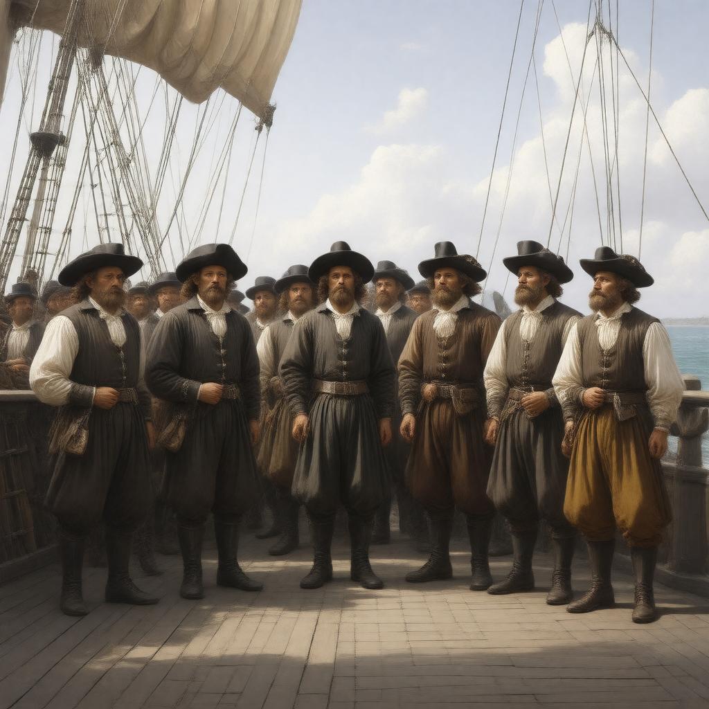 AI-created image of Pilgrim Fathers
