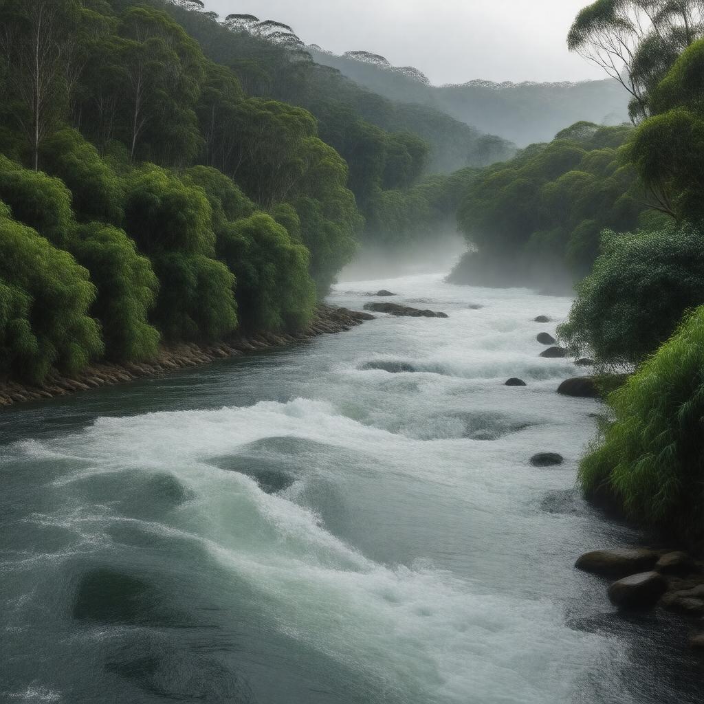 AI-created image of Pine River (New South Wales)
