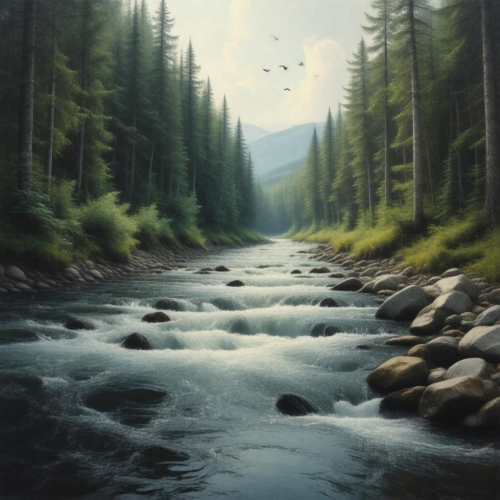 AI-created image of Pine River (Wisconsin)