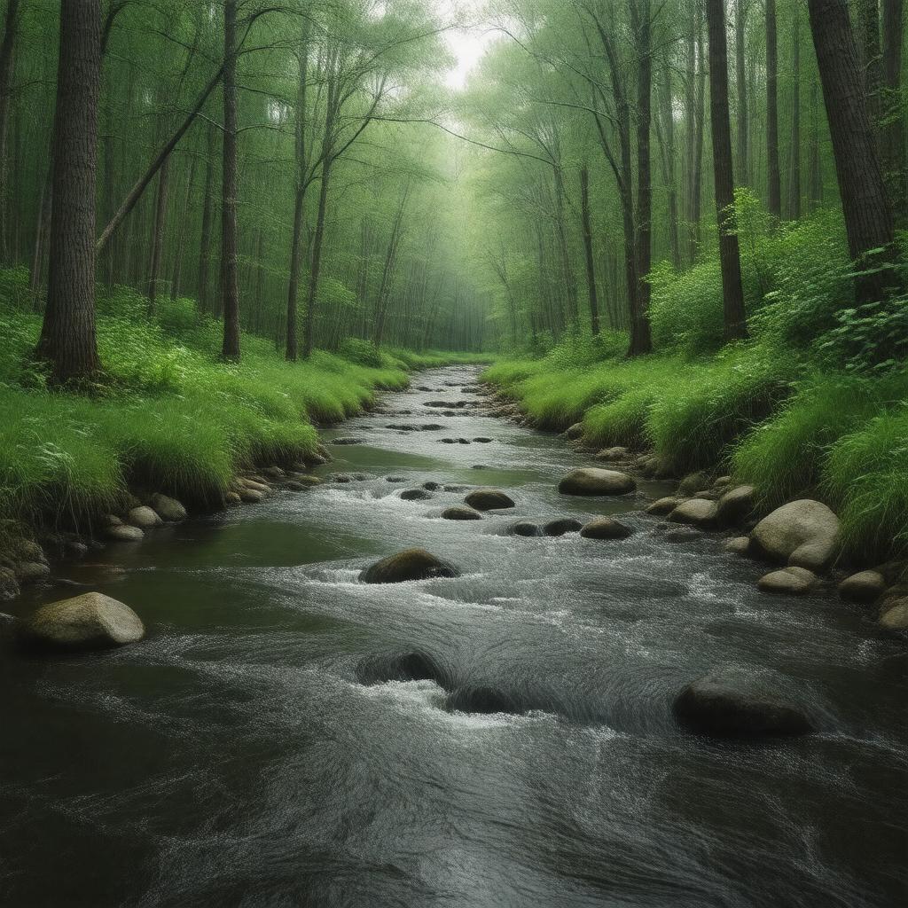 AI-created image of Pine Tree Brook