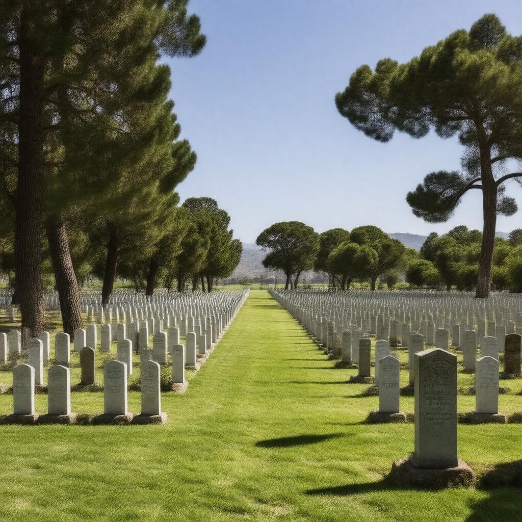 AI-created image of Pines Memorial Park, Los Angeles, California