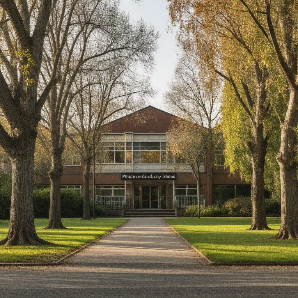 Click to view larger image AI-created image of Pinetree Secondary School