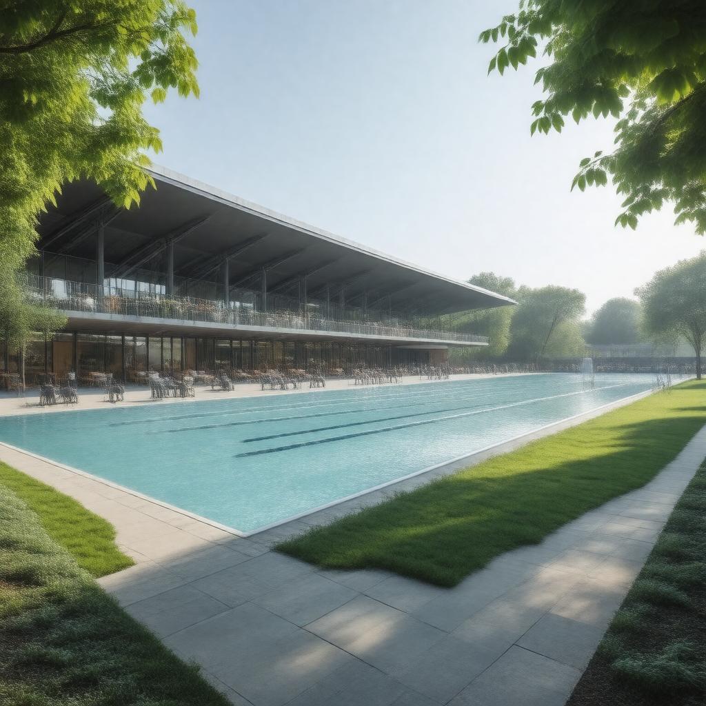 AI-created image of Pingles Leisure Centre