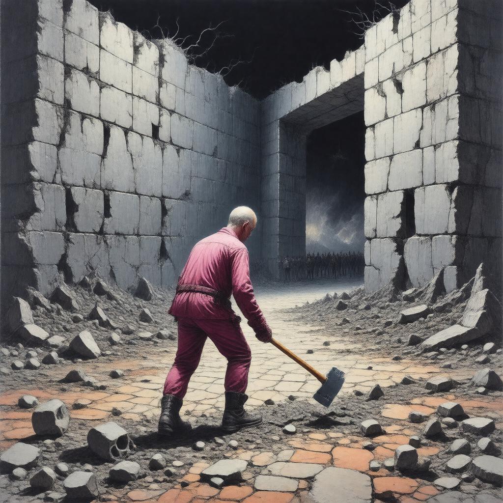 AI-created image of Pink Floyd – The Wall