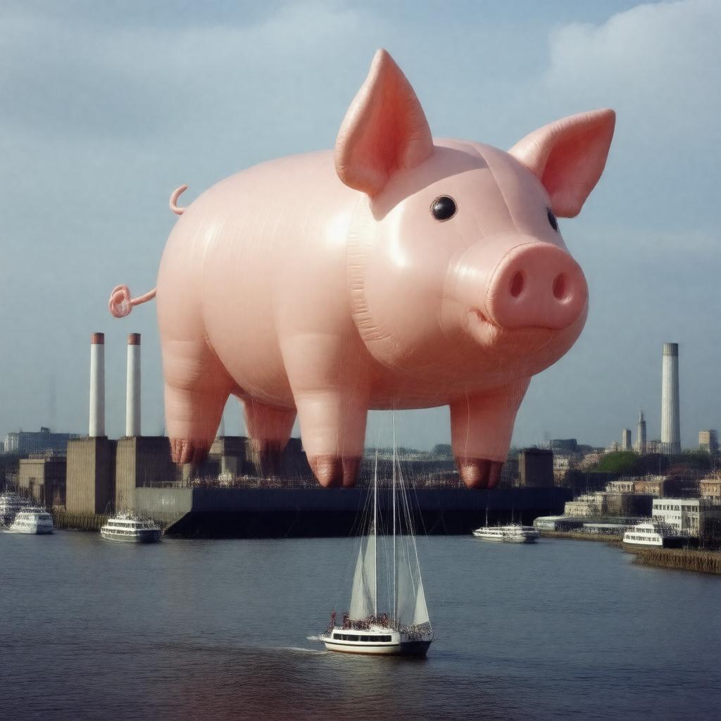 AI-created image of Pink Floyd's 'Animals' album cover