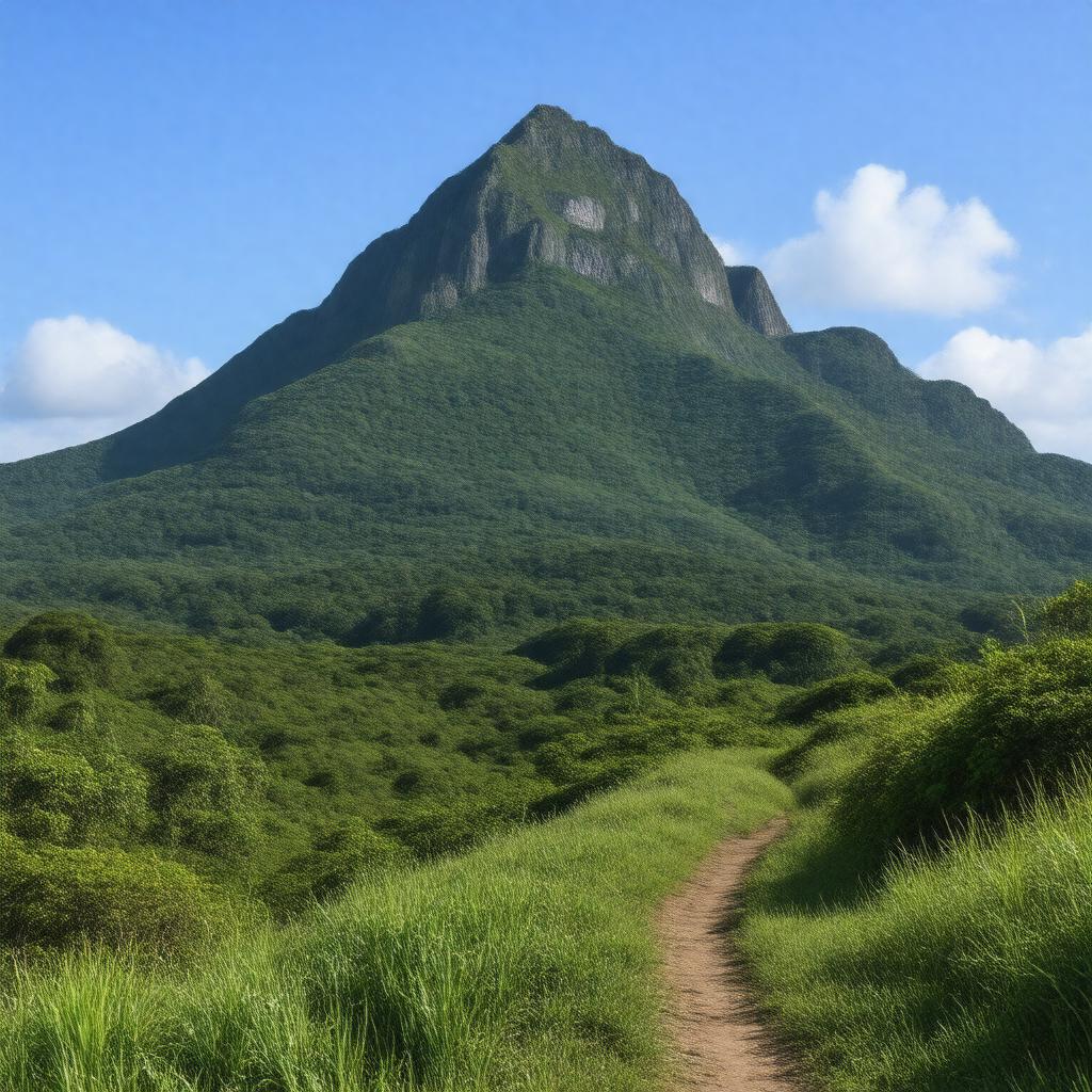 AI-created image of Piton de la Petite Rivière Noire