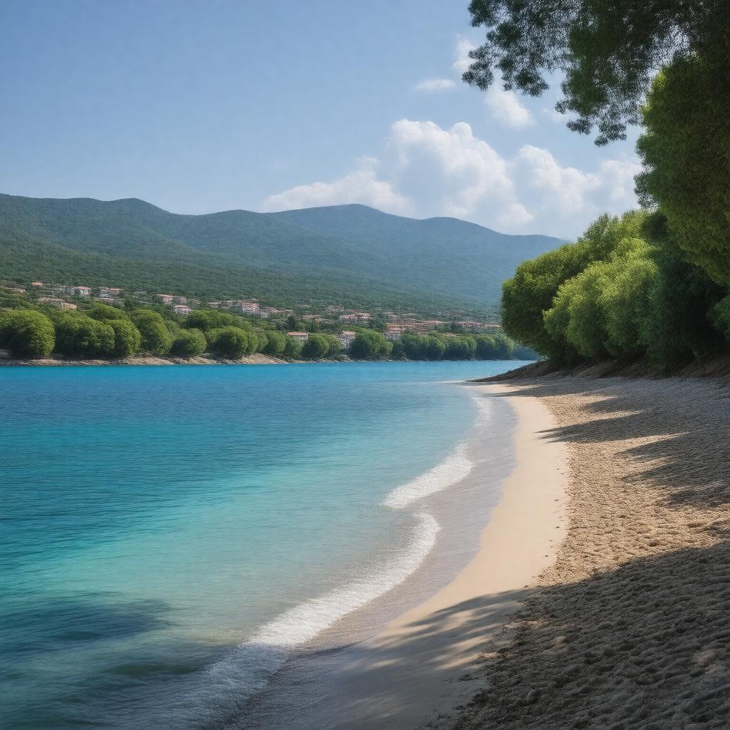 Click to view larger image AI-created image of Pitsunda Bay