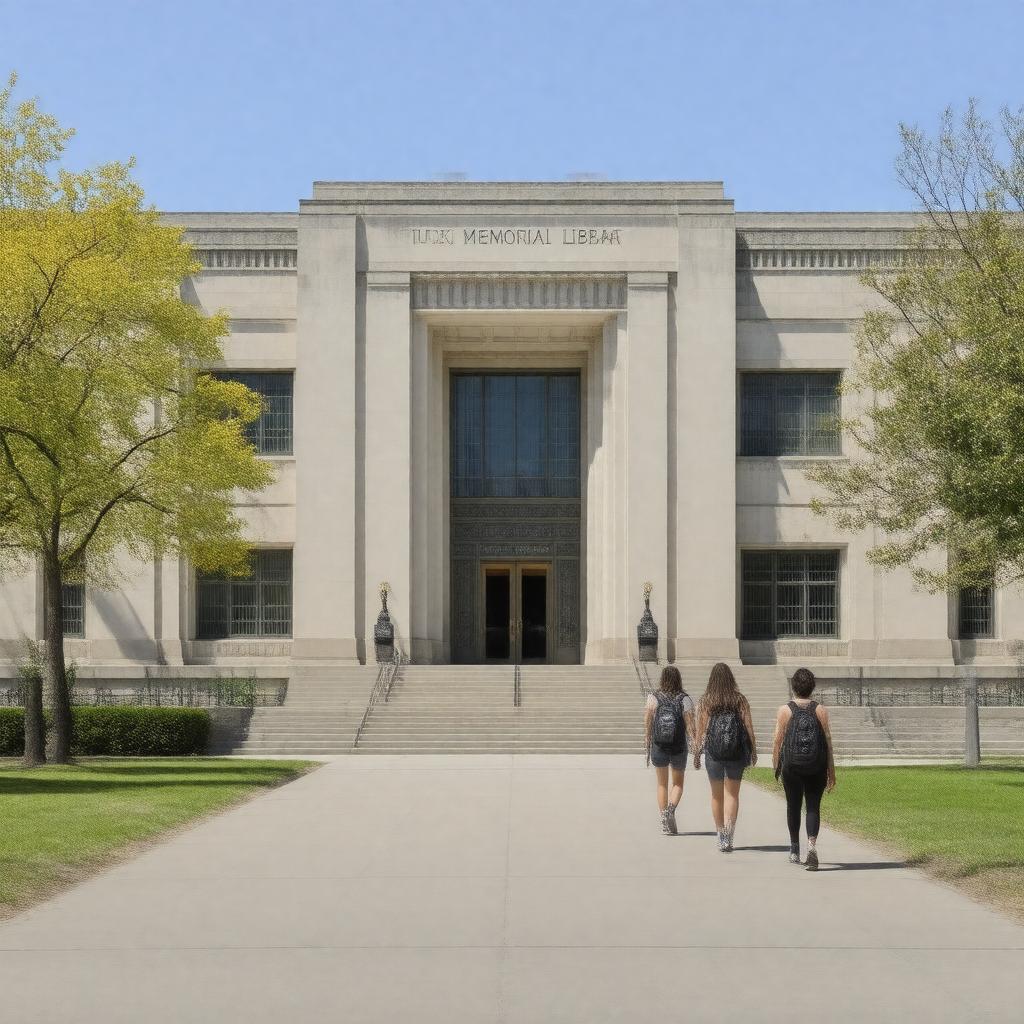 Click to view larger image AI-created image of Pius XII Memorial Library
