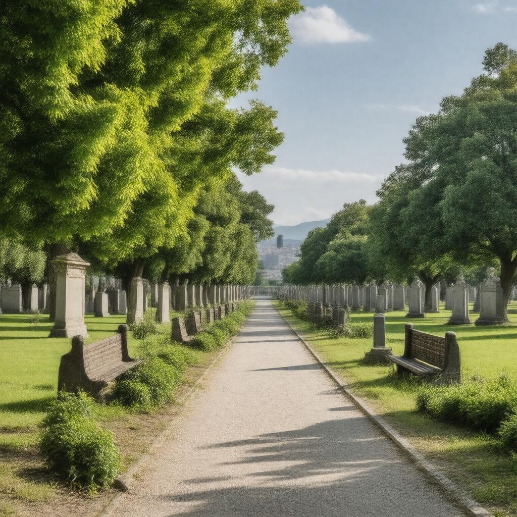 AI-created image of Plainpalais Cemetery, Geneva