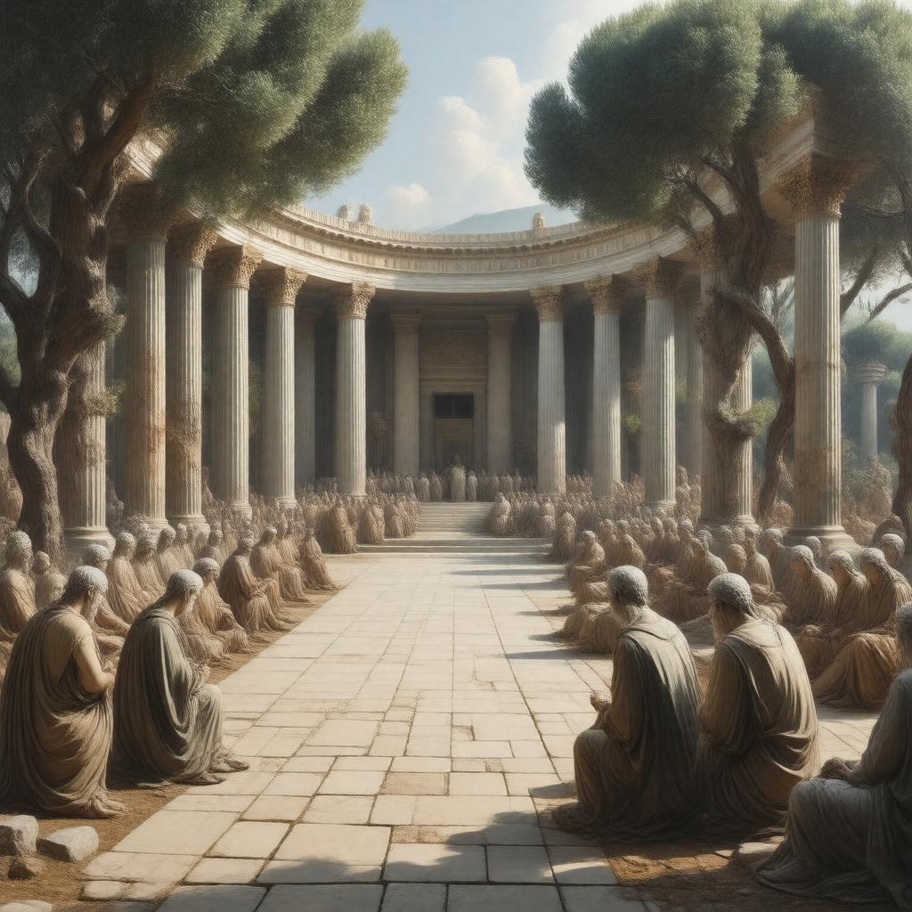 AI-created image of Platonic Academy