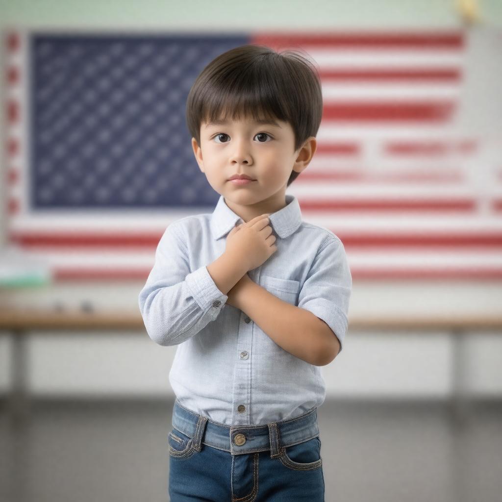 AI-created image of Pledge of Allegiance