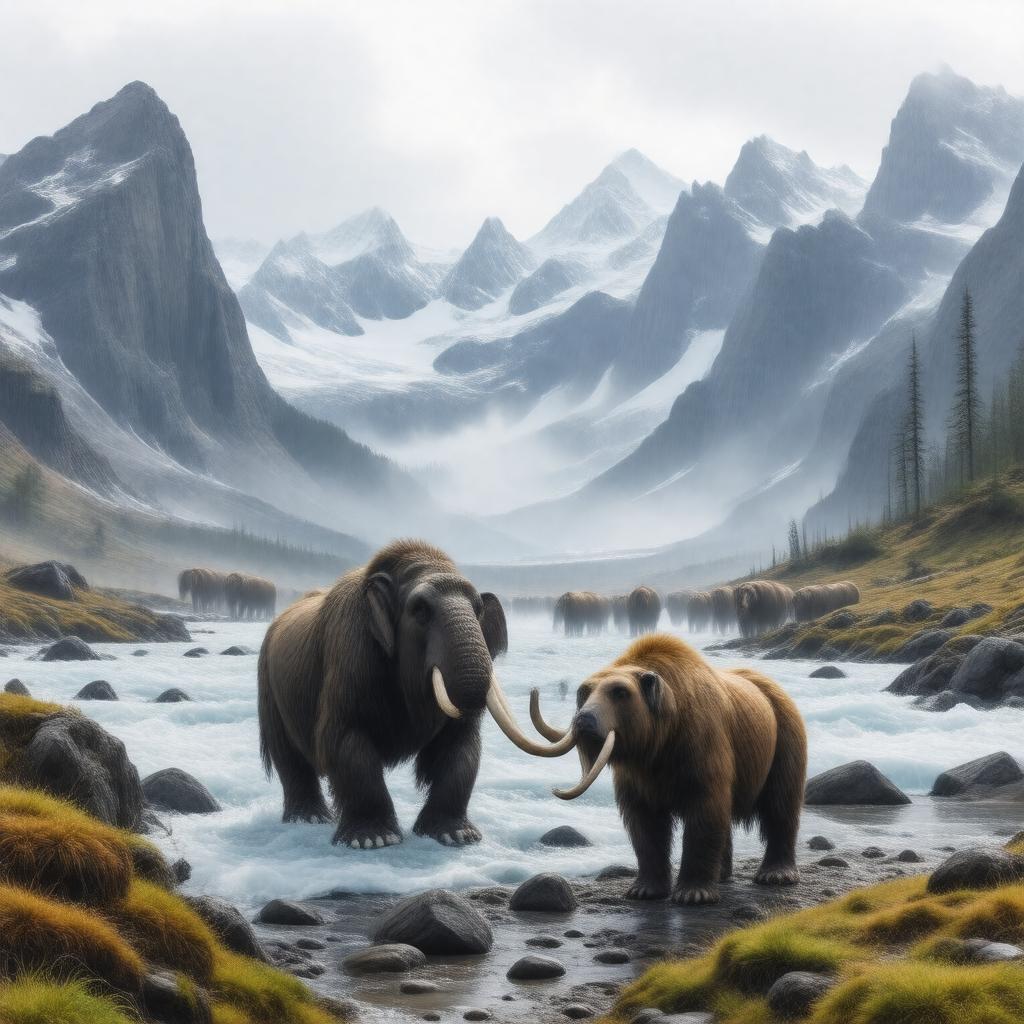 AI-created image of Pleistocene