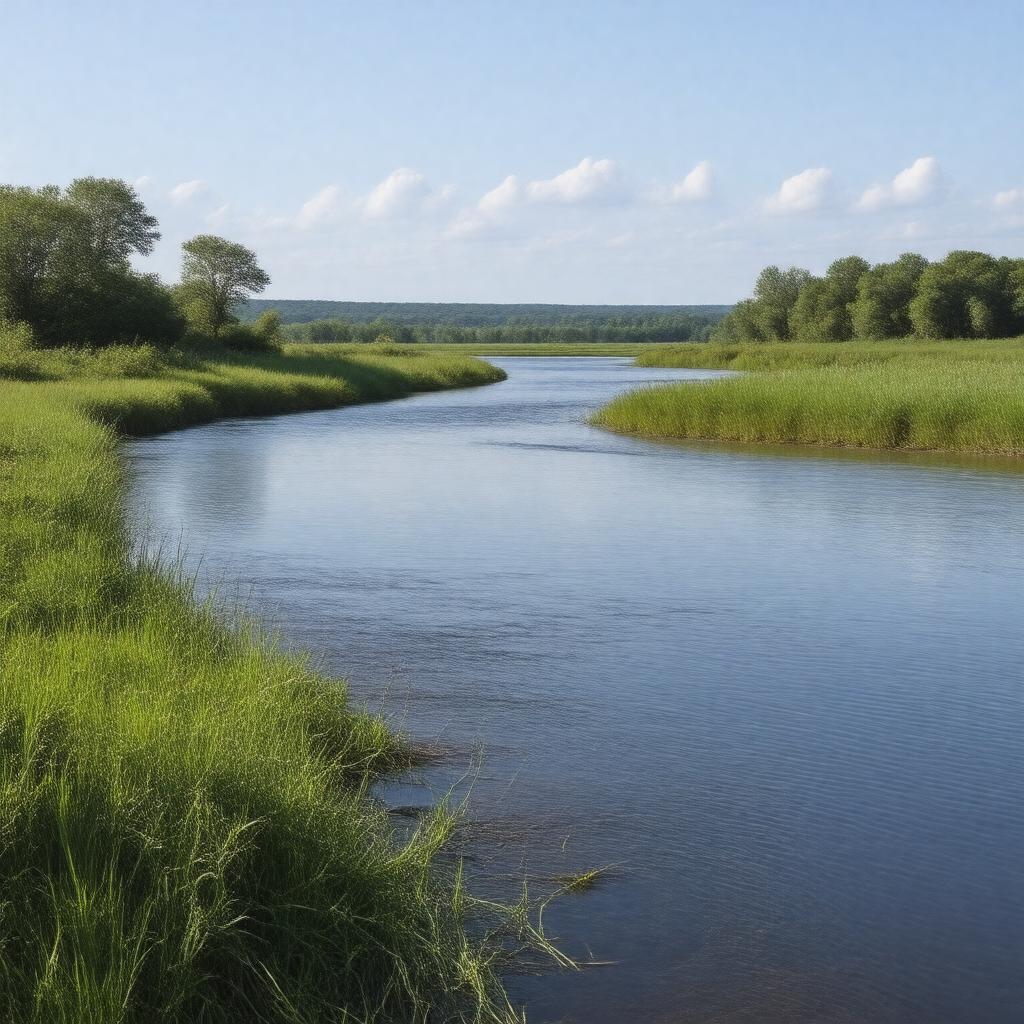 AI-created image of Plum Island River