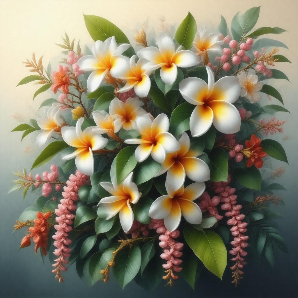 Click to view larger image AI-created image of Plumeria
