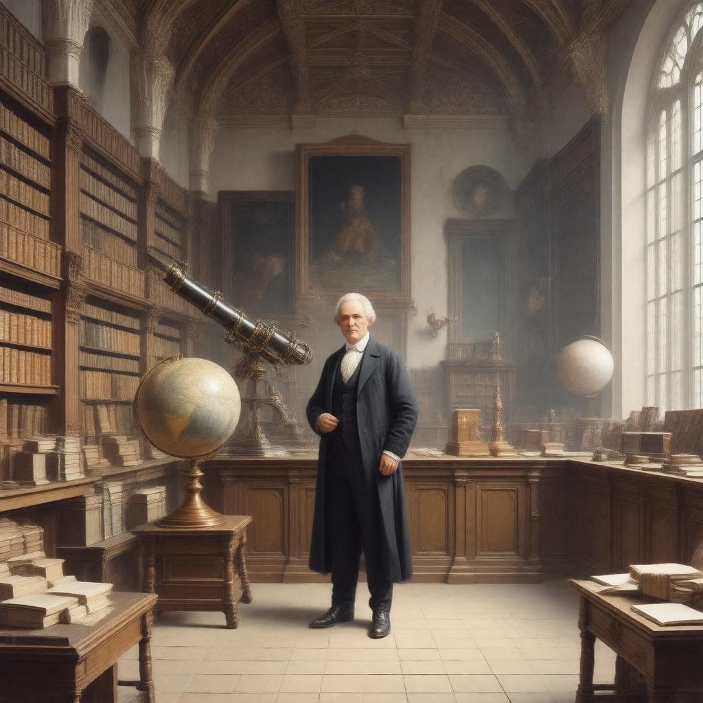 AI-created image of Plumian Professor of Astronomy and Experimental Philosophy