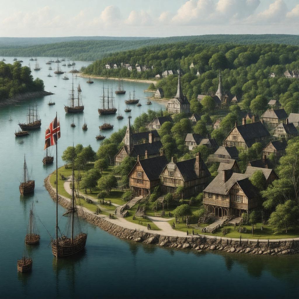 AI-created image of Plymouth Colony