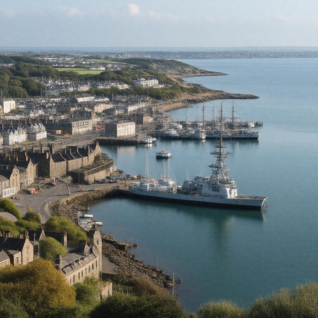 AI-created image of Plymouth Harbour