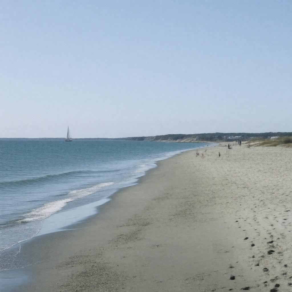 Click to view larger image AI-created image of Plymouth Long Beach