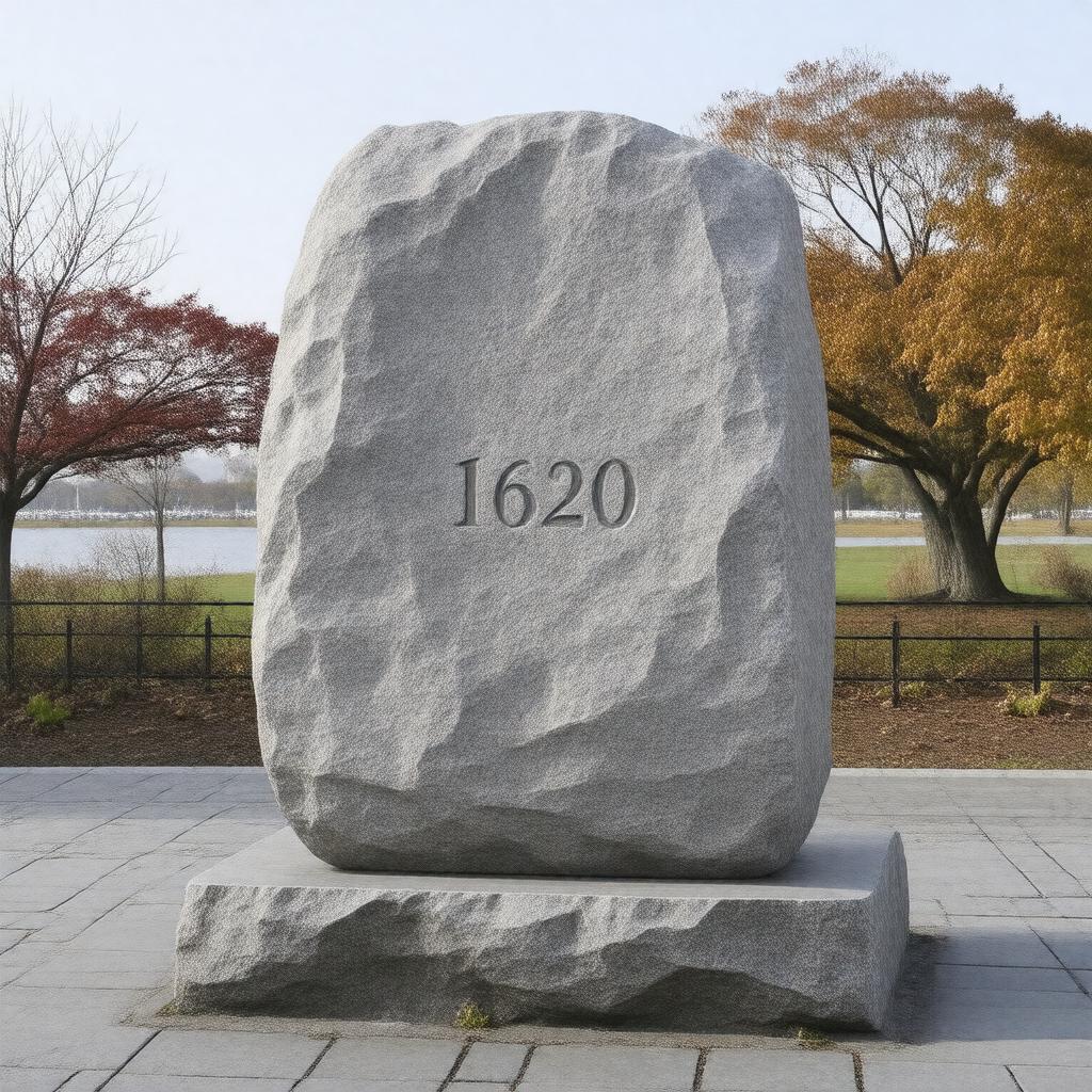 AI-created image of Plymouth Rock monument