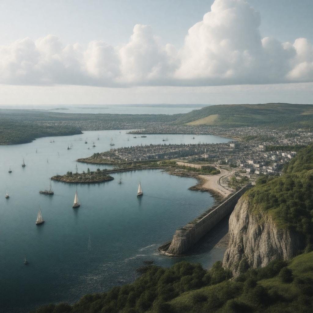 Click to view larger image AI-created image of Plymouth Sound