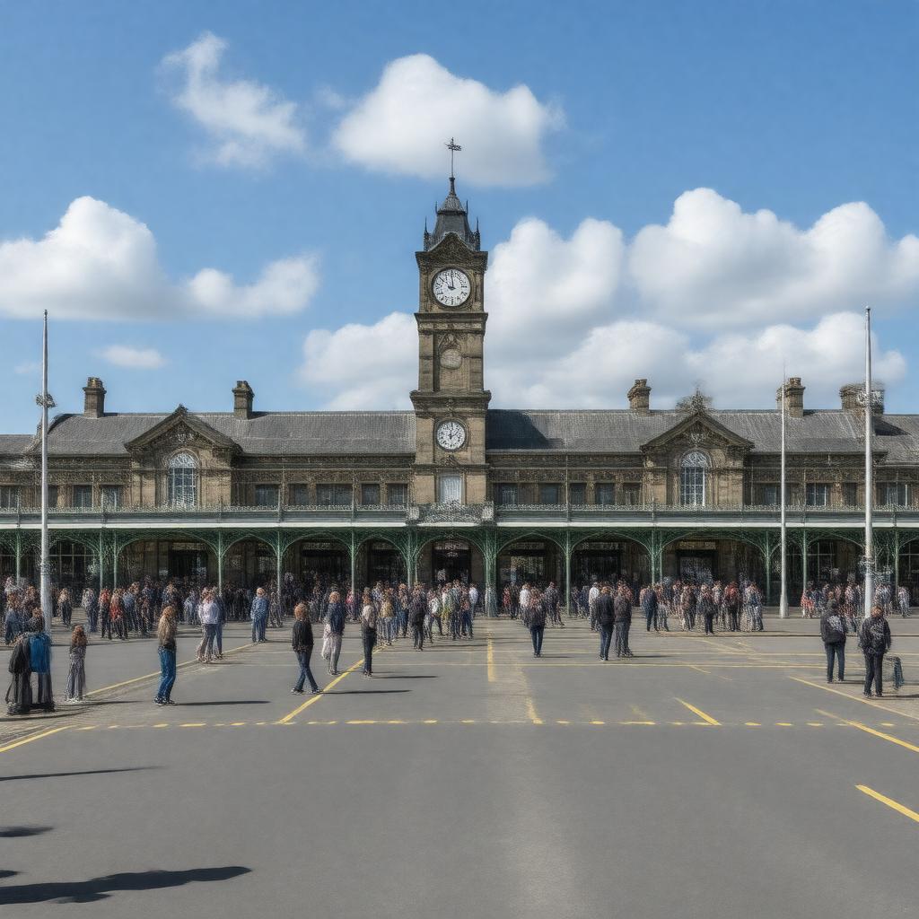 AI-created image of Plymouth railway station