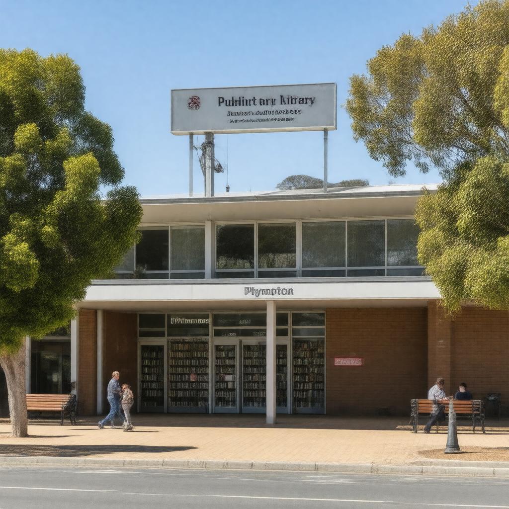 Click to view larger image AI-created image of Plympton Library