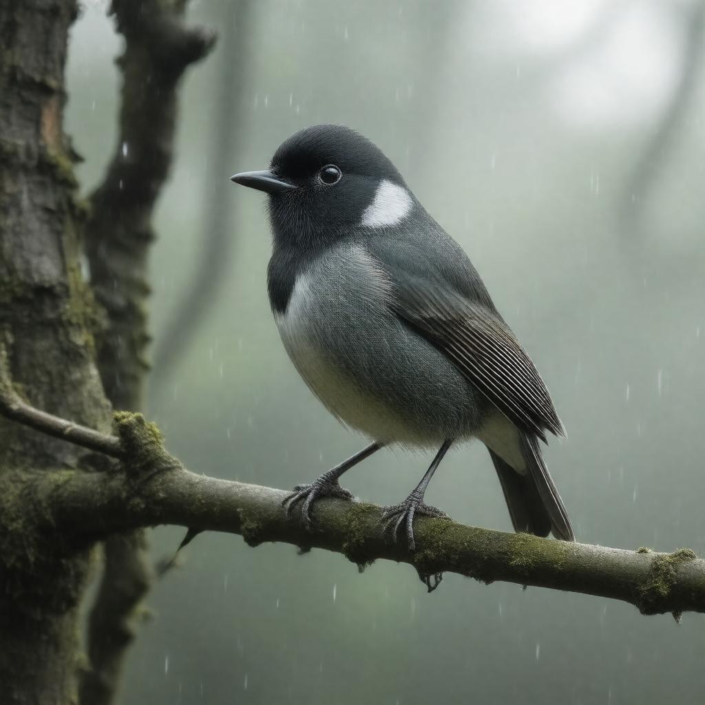 Click to view larger image AI-created image of Poecile hypermelaenus