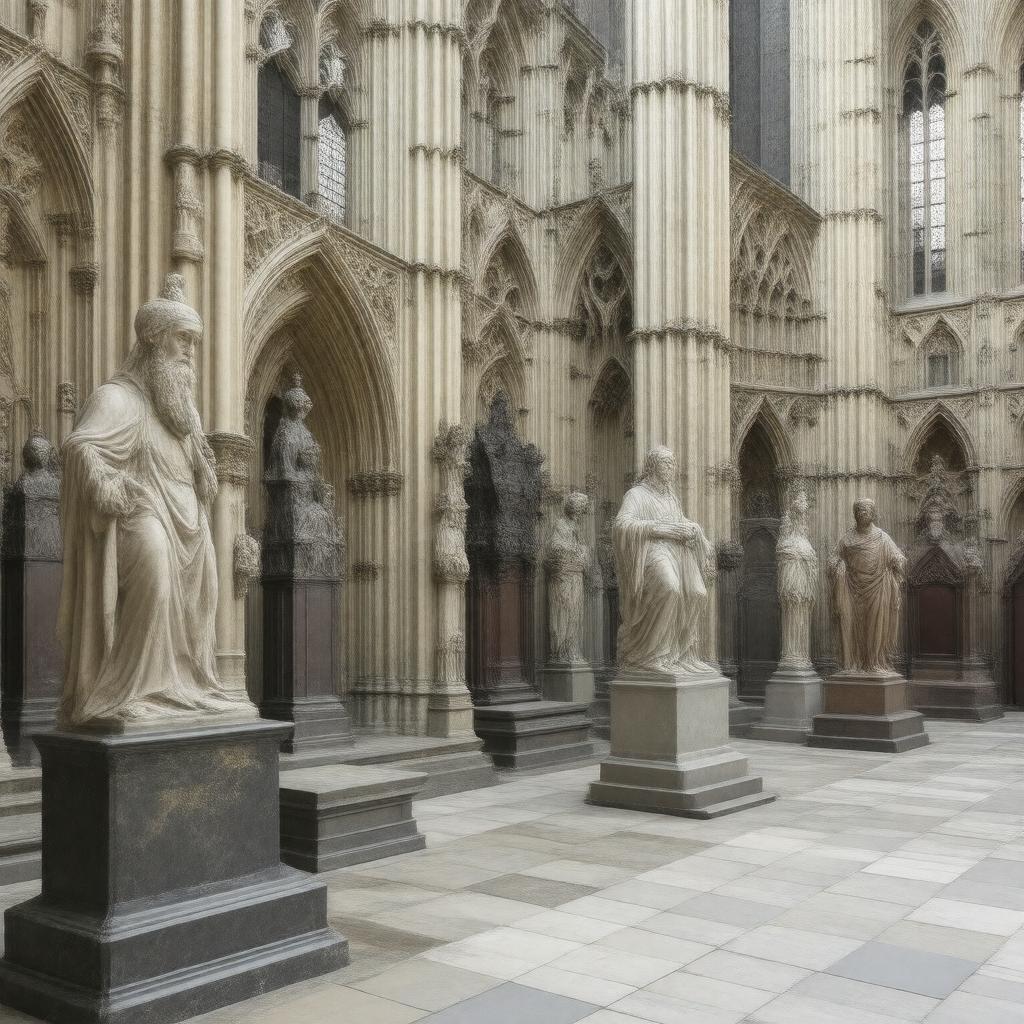 AI-created image of Poets' Corner, Westminster Abbey