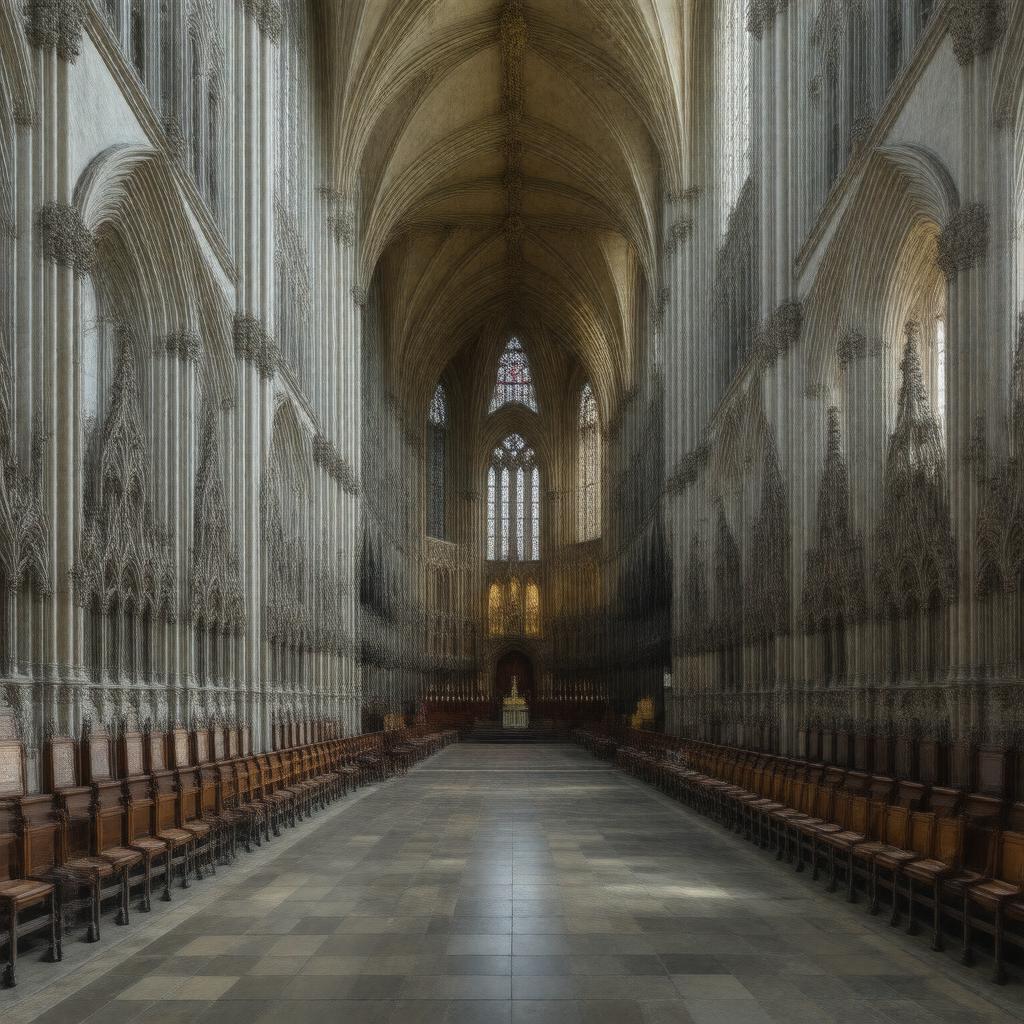 AI-created image of Poet's Corner, Westminster Abbey