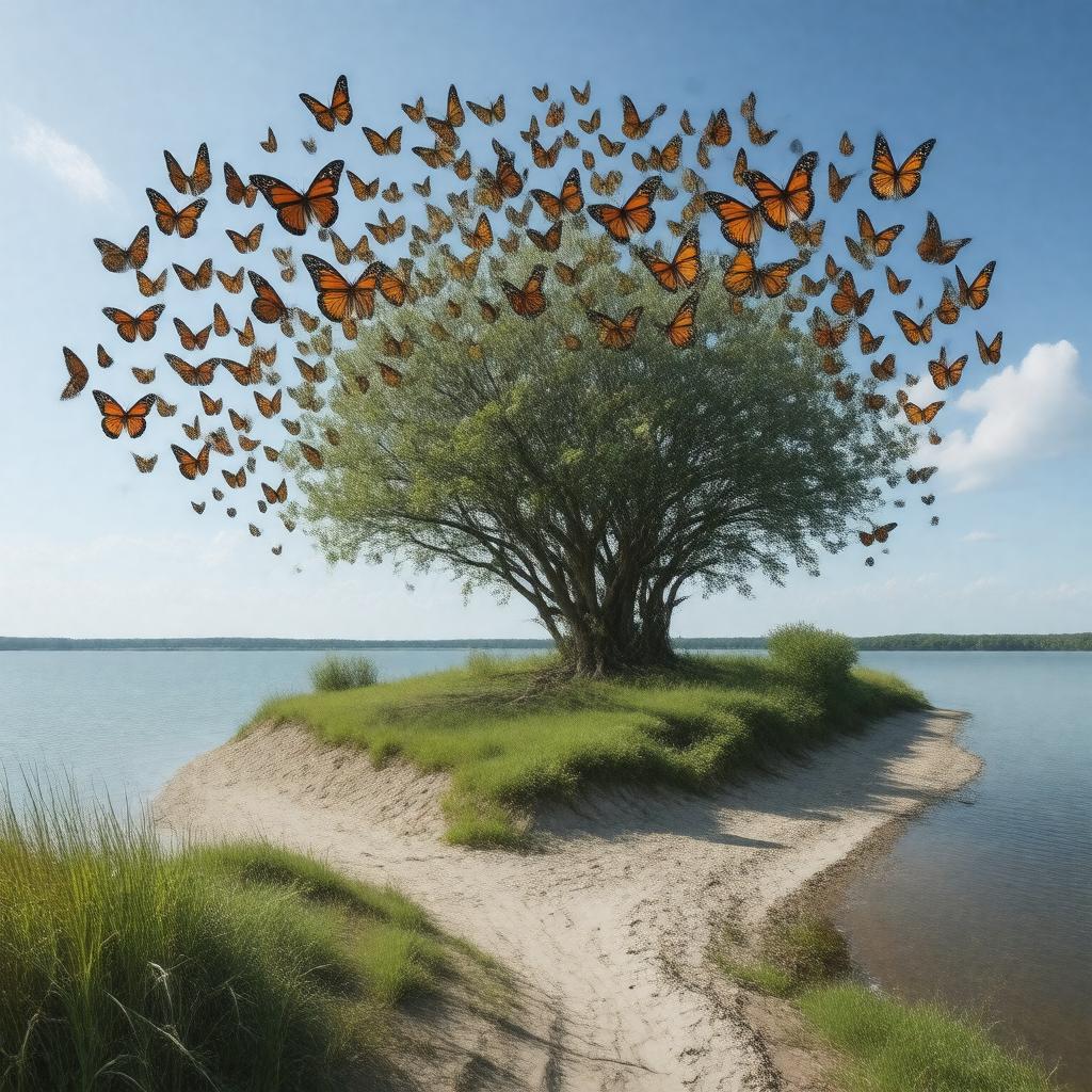 Click to view larger image AI-created image of Point Pelee National Park